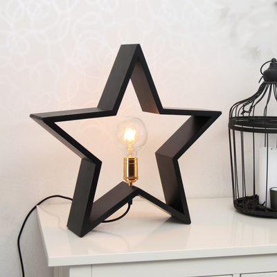 Lysekil trestjerne - Svart-Julebelysning adventstjerne-Star Trading-257-02-Lightup.no