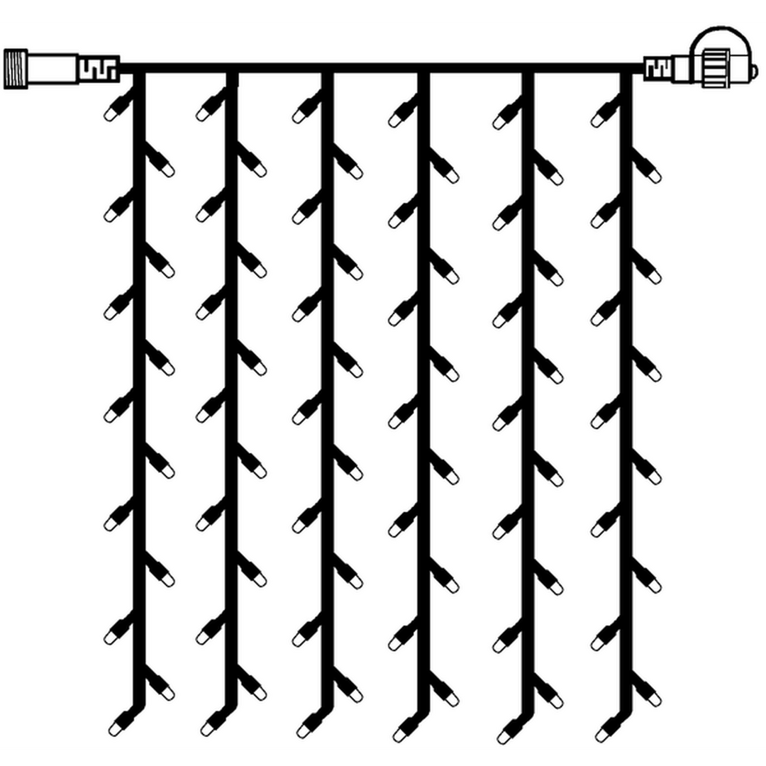 Lysgardin 1 meter System 24 - Varmhvit-System24-Star Trading-Hvit-491-90-Lightup.no