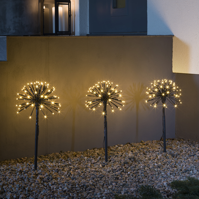 Lyssett med 3 hagestenger-Julebelysning dekor og pynt ute-Konstsmide-4467-800-Lightup.no