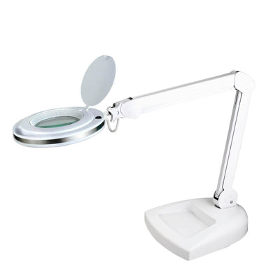 Magni bordlampe med forstørrelsesglass 8W LED - Hvit-Bordlamper-Halo Designs-5705639733392-Lightup.no