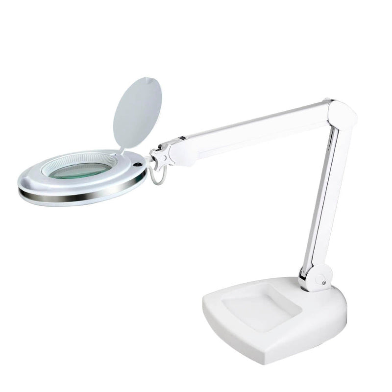 Magni bordlampe med forstørrelsesglass 8W LED - Hvit-Bordlamper-Halo Designs-5705639733392-Lightup.no