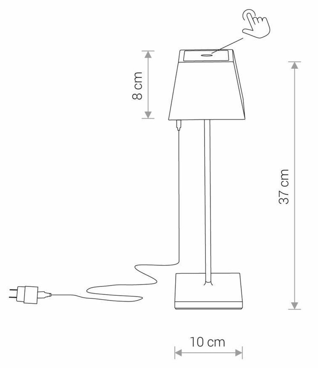Mahe bordlampe oppladbar 2,2W IP54 - Hvit-Utebelysning Hagebelysning-Nowodvorski-N-8397-Lightup.no
