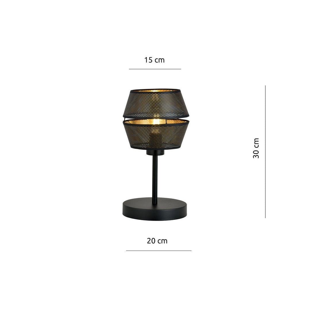Malia bordlampe - Svart/Gullfarget-Bordlamper-Emibig-1185/LN-Lightup.no