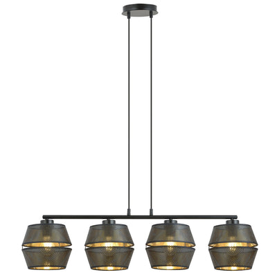 Malia takpendel 4-lys - Svart/Gullfarget-Takpendler-Emibig-1185/4-Lightup.no