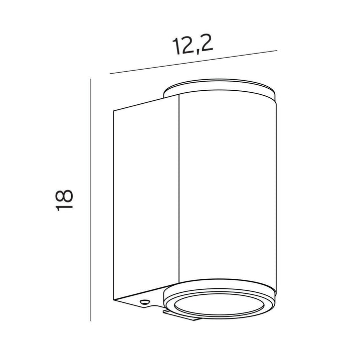 Mandal 1370 vegglampe opp/ned - Svart-Utebelysning vegg opp og ned-Norlys-3101961-Lightup.no