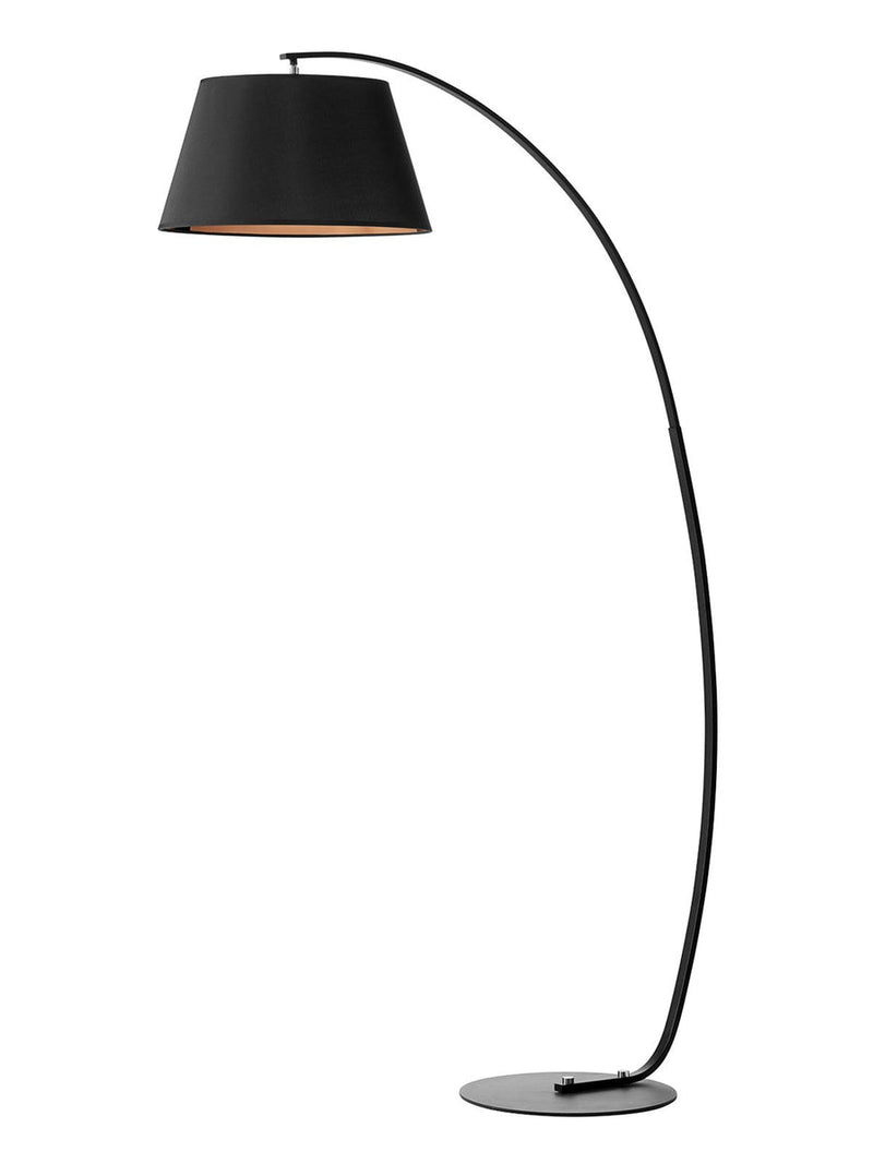 Manhattan gulvlampe m/skjerm - Svart/Kobber-Gulvlamper-Nielsen Light-NL-305058+881057-Lightup.no