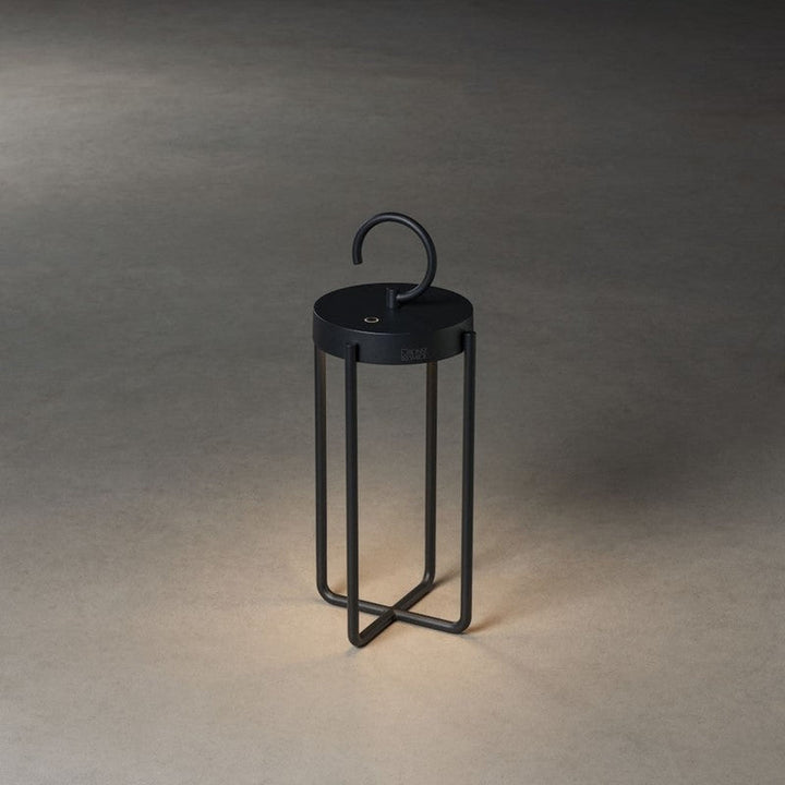 Manorola lanterne bord/gulv 39 cm IP54 oppladbar - Svart-Utebelysning Hagebelysning-Konstsmide-7820-750-Lightup.no
