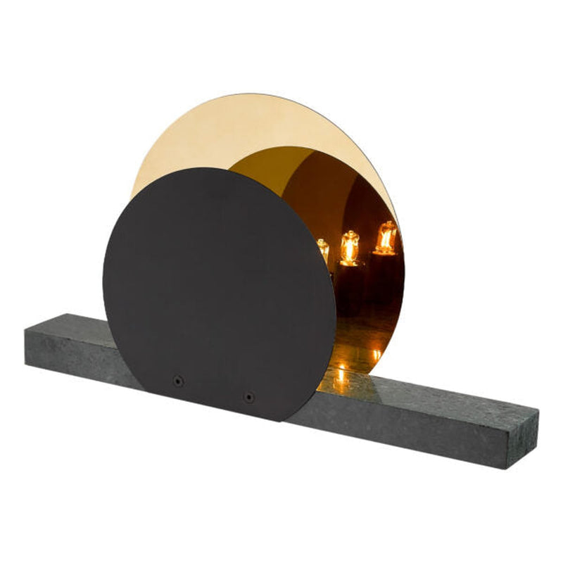 Marble Eclipse bordlampe - Grønn/Antikk messing-Bordlamper-Halo Designs-5705639740505-Lightup.no
