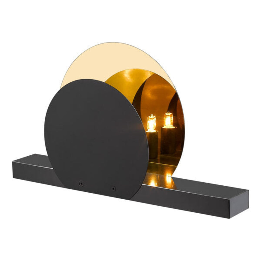 Marble Eclipse bordlampe - Svart/Antikk messing-Bordlamper-Halo Designs-5705639740482-Lightup.no