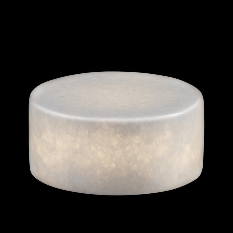 Marble hvit bordlampe batteridrevet m/timer - Small-Bordlamper-Unison-9960100-Lightup.no
