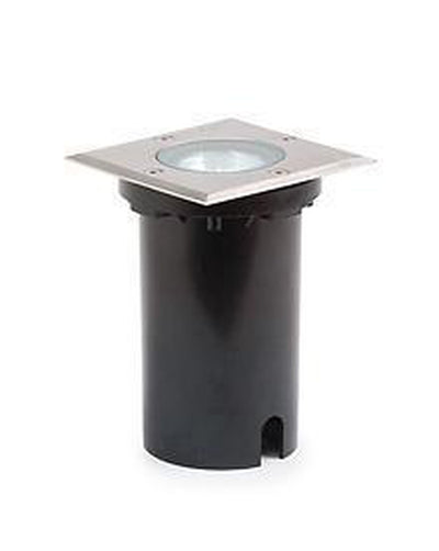 Markspot 230V firkantet m/GU10 - sølv-Utebelysning uplight-Konstsmide-7608-000-Lightup.no