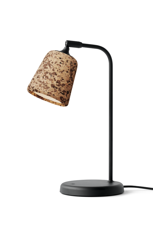 Material Bordlampe - Mixed Kork-Bordlamper-New Works-Svart / Brun-Nes__20131-Lightup.no