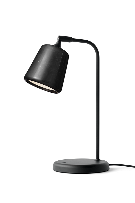 Material Bordlampe - Sort Marmor-Bordlamper-New Works-Svart-Nes__20138-Lightup.no