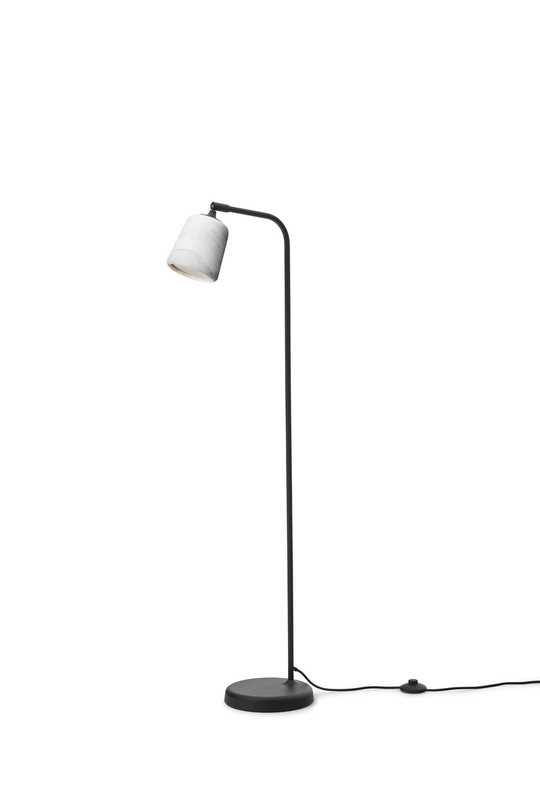 Material Gulvlampe - Hvit Marmor-Gulvlamper-New Works-Hvit-Nes__21419-Lightup.no