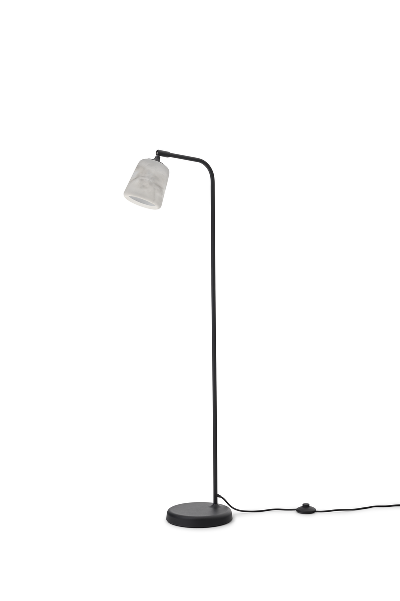 Material Gulvlampe - Hvit Transparent Marmor-Gulvlamper-New Works-Hvit-Nes__21423-Lightup.no