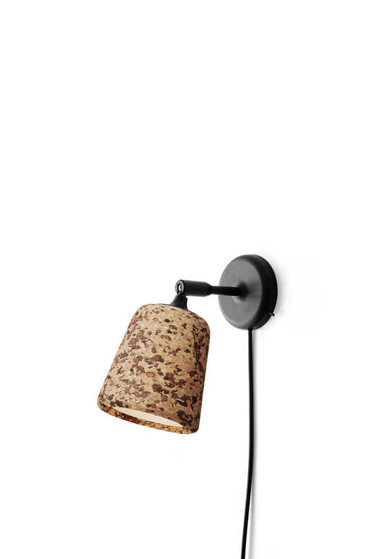 Material Vegglampe - Mixed Kork-Vegglamper-New Works-Svart / Brun-Nes__20151-Lightup.no