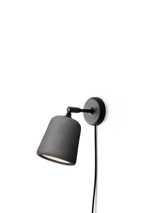 Material Vegglampe - Mørk Grå Betong-Vegglamper-New Works-Grå-Nes__20157-Lightup.no