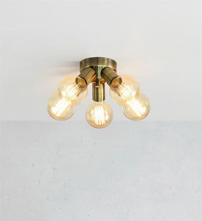 Mazzo taklampe 5-lys - Antikk messingfarget-Taklamper-Marksløjd-108553-Lightup.no
