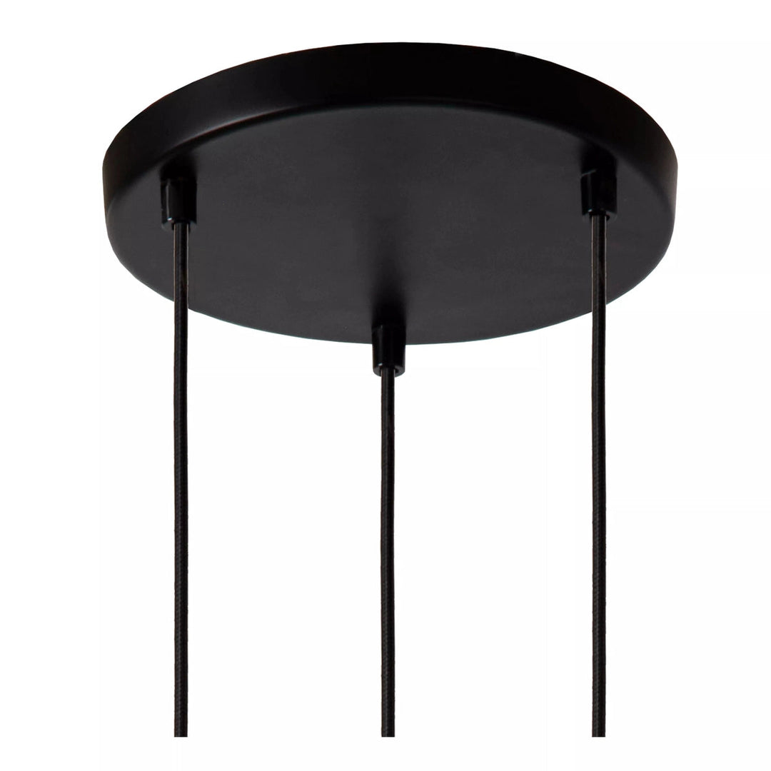 Medine rondell takpendel 3-lys - Svart/Opal hvit-Takpendler-Lucide-Svart / Opal-LC46413/13/61-Lightup.no