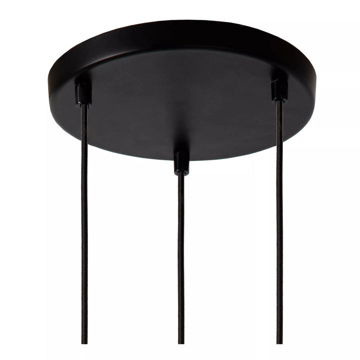 Medine rondell takpendel 3-lys - Svart/Opal hvit-Takpendler-Lucide-Svart / Opal-LC46413/13/61-Lightup.no