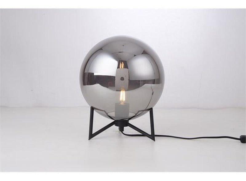 Mende bordlampe 20 cm i diameter Sort farge med sotet glass-Bordlamper-Scanlight-169387-Lightup.no