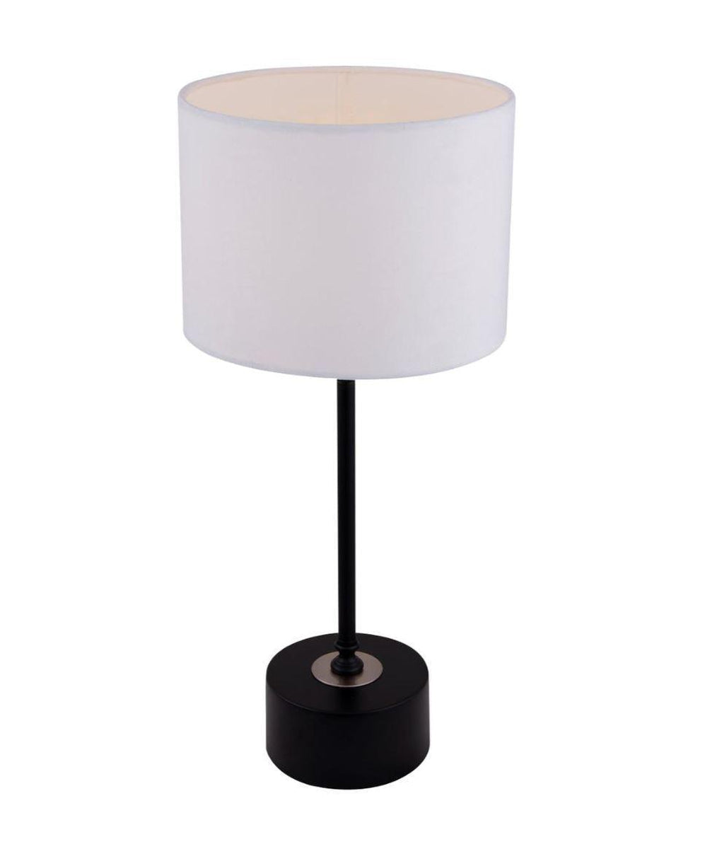 Merida bordlampe 54 cm med velour lampeskjerm - Svart/Hvit-Bordlamper-Scanlight-169006-Lightup.no