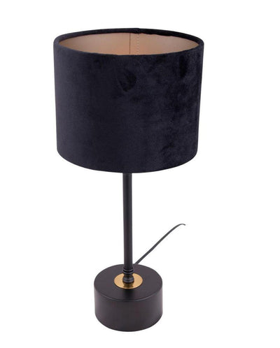 Merida bordlampe med velour lampeskjerm - Svart/Messing-Bordlamper-Scanlight-169002-Lightup.no