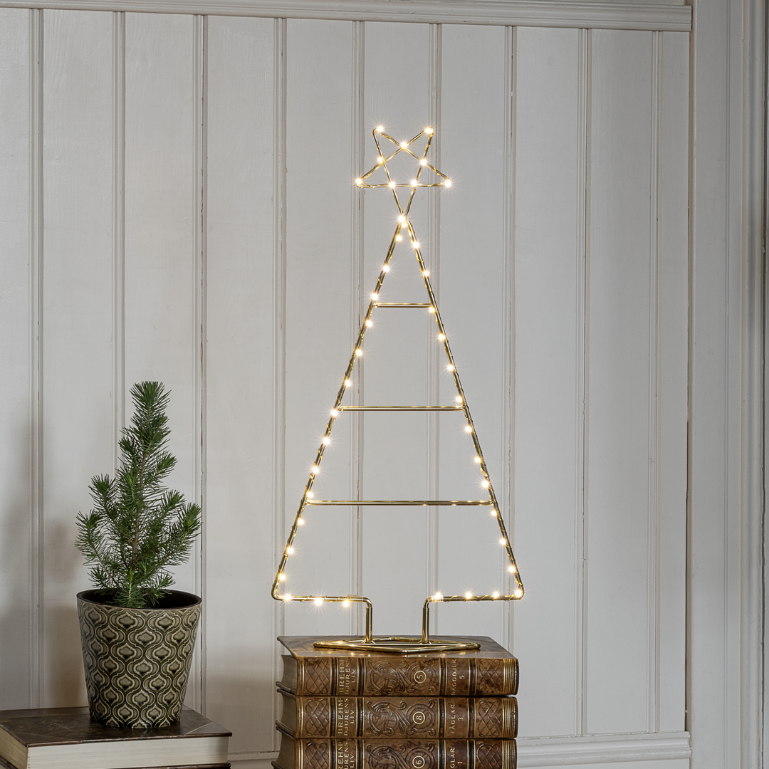 Messing juletre 60 cm 45 LED-Julebelysning dekor og pynt-Konstsmide-1790-880-Lightup.no