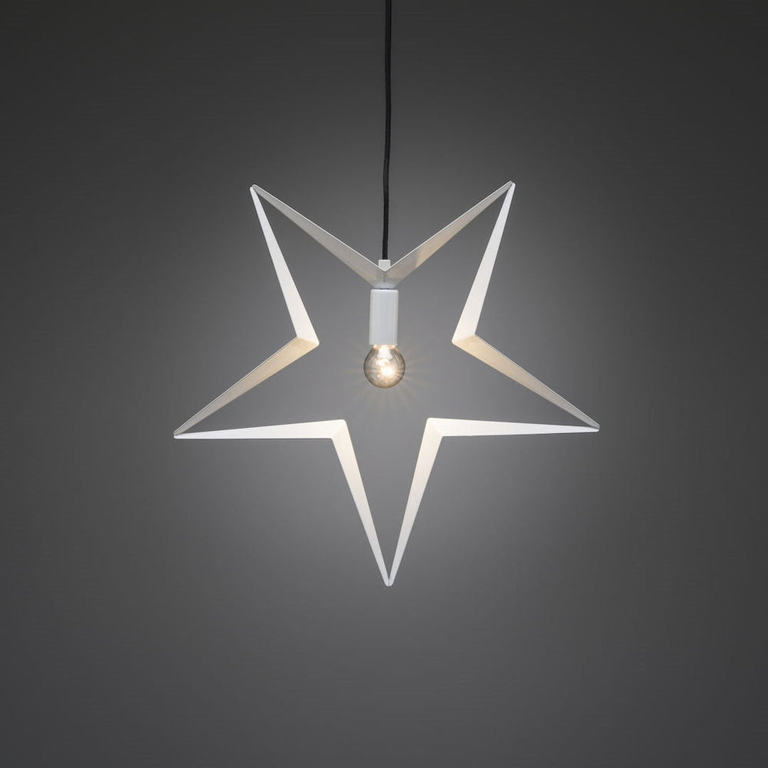 Metallstjerne 45 cm - Hvit-Julebelysning adventstjerne-Konstsmide-Hvit-2579-217-Lightup.no