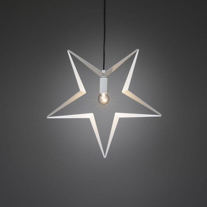 Metallstjerne 45 cm - Hvit-Julebelysning adventstjerne-Konstsmide-Hvit-2579-217-Lightup.no