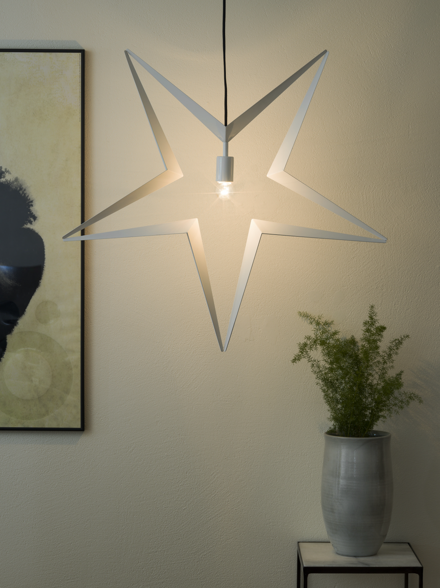 Metallstjerne 45 cm - Hvit-Julebelysning adventstjerne-Konstsmide-Hvit-2579-217-Lightup.no
