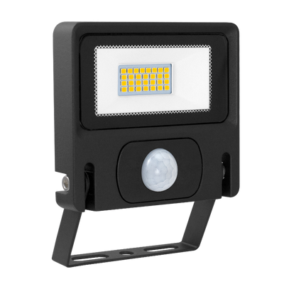 Michelle lyskaster utendørs 4000 Kelvin IP65 20W m/sensor - Svart-Utebelysning lyskaster-Norlux-101123-PIR-2-Lightup.no