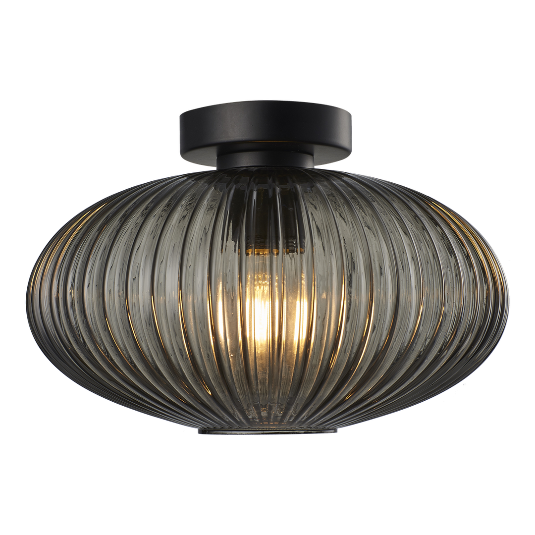 Mika taklampe 30 cm - Svart/Røykfarget-Taklamper-Ms - belysning-Svart / Røyk-9400000070-Lightup.no