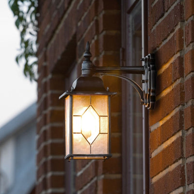 Milano vegglampe, ned - Svart-Utebelysning vegg klassisk-Konstsmide-7248-759-Lightup.no