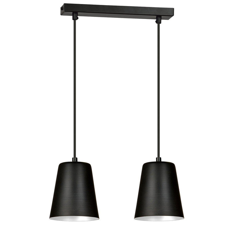 Milga takpendel 2 lys - Svart/Hvit-Takpendler-Emibig-396/2-Lightup.no