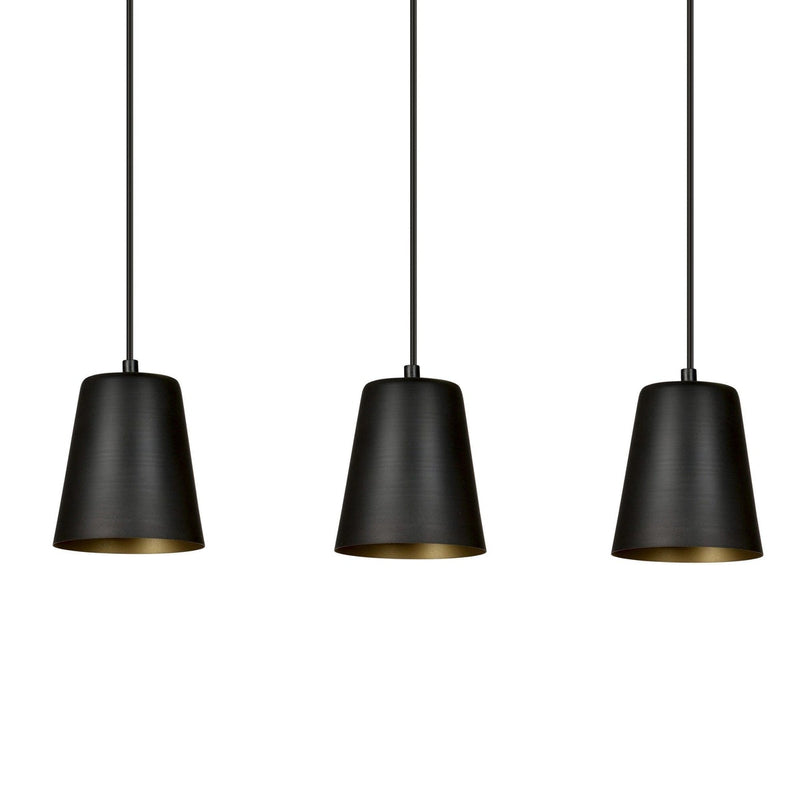 Milga takpendel 3 lys - Svart/Gullfarget-Takpendler-Emibig-415/3-Lightup.no
