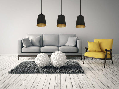 Milga takpendel 3 lys - Svart/Gullfarget-Takpendler-Emibig-415/3-Lightup.no