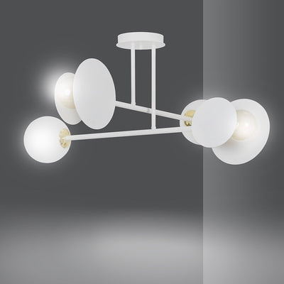 Minerva taklampe 4 lys - Hvit-Taklamper-Emibig-613/4-Lightup.no