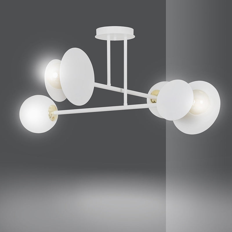 Minerva taklampe 4 lys - Hvit-Taklamper-Emibig-613/4-Lightup.no