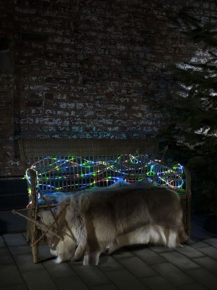 Minilysslange 260 LED 20 meter utendørs IP44 - Farget-Julebelysning juletrelys ute-Konstsmide-3090-500-Lightup.no