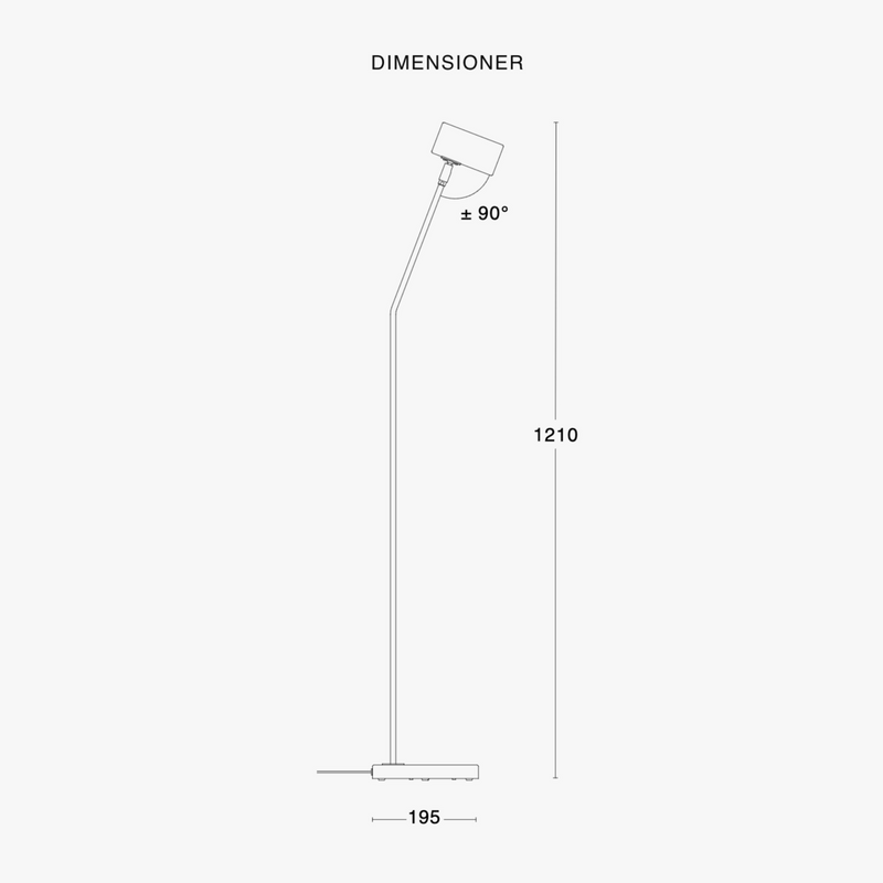 Minipoint gulvlampe - Hvit/Krom-Gulvlamper-Örsjö-GX224-01-G-Lightup.no
