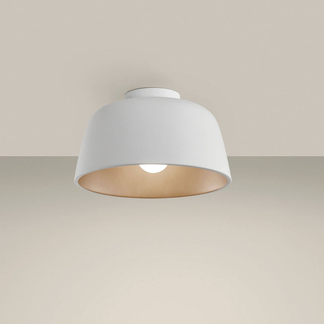 Miso taklampe 28,5 cm - Hvit/Gullfarget-Taklamper-NorDesign-Hvit / Gull-15-8330-14-DL-Lightup.no