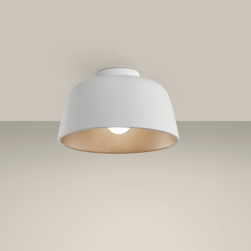 Miso taklampe 28,5 cm - Hvit/Gullfarget-Taklamper-NorDesign-15-8330-14-DL-Lightup.no