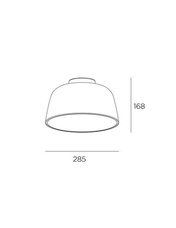 Miso taklampe 28,5 cm - Hvit/Gullfarget-Taklamper-NorDesign-Hvit / Gull-15-8330-14-DL-Lightup.no