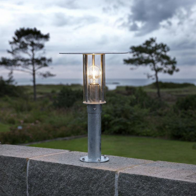 Mode portstolpe 44cm - Galvanisert Stål-Utebelysning portstolpe-Konstsmide-661-320-Lightup.no