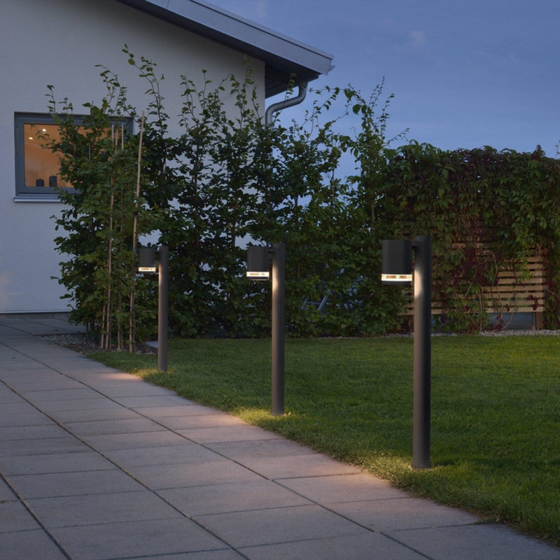 Modena stolpe 70 cm - Svart-Utebelysning pullert-Konstsmide-7517-750-Lightup.no
