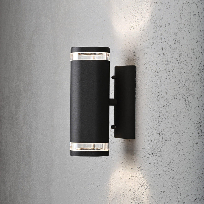 Modena vegglampe I opp/ned - Svart-Utebelysning vegg opp og ned-Konstsmide-7512-750-Lightup.no
