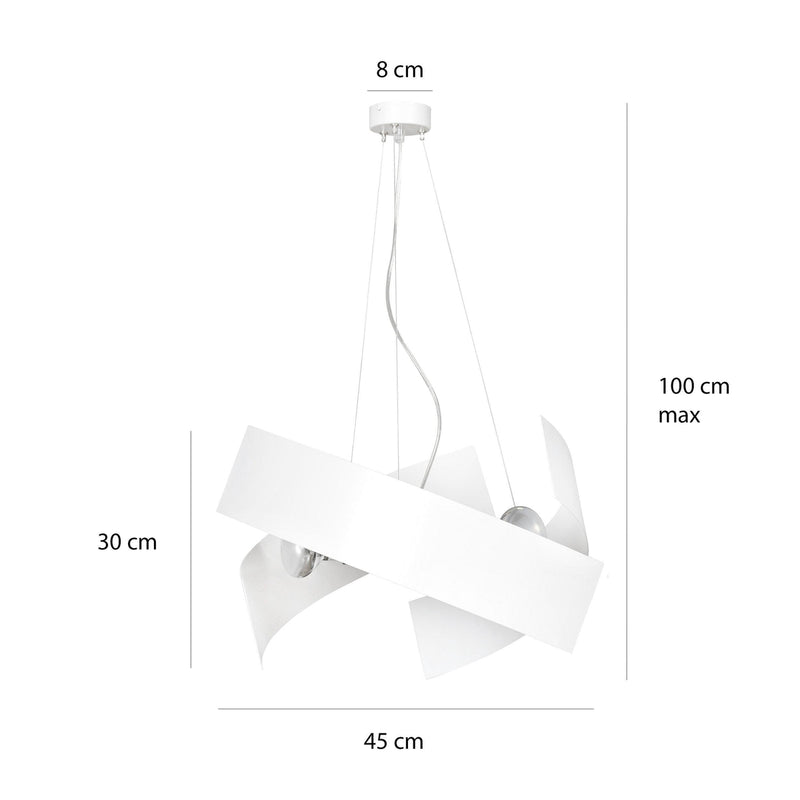 Modo takpendel 45 cm - Hvit-Takpendler-Emibig-585/1-Lightup.no