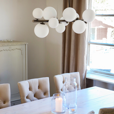 Molekyl takpendel L85 - Tinn/Opalhvit-Takpendler-Aneta Lighting-65909-94-Lightup.no