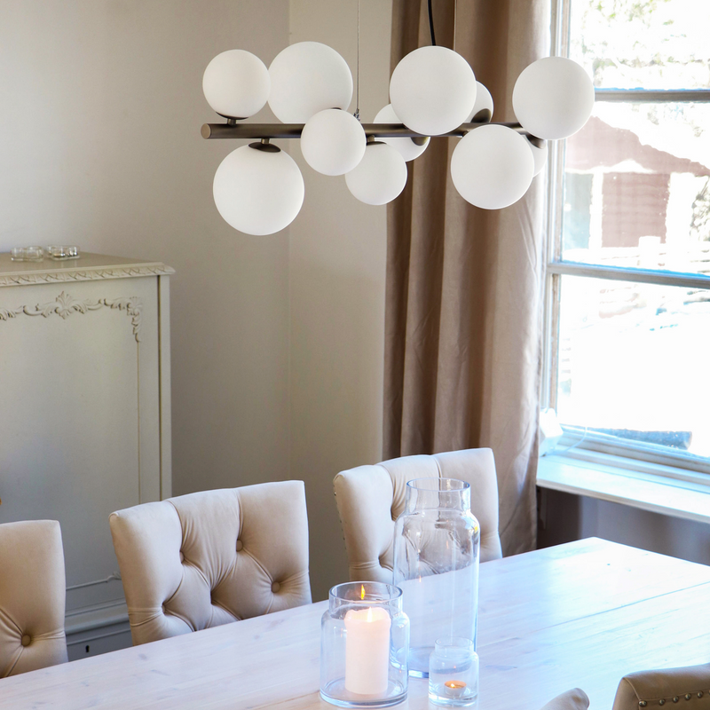 Molekyl takpendel L85 - Tinn/Opalhvit-Takpendler-Aneta Lighting-65909-94-Lightup.no